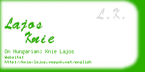 lajos knie business card